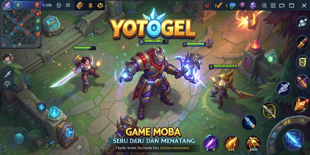 Tampilan gameplay seru dalam YOTOGEL dengan pertarungan karakter yang menegangkan.