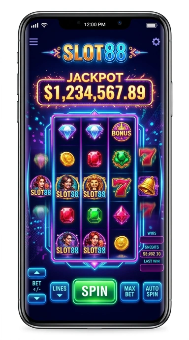Gameplay menarik dari aplikasi slot88 saat dimainkan.